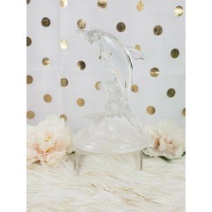 Cristal D'Arques France Crystal Glassware Dolphin in Waves Figure/Paperweight